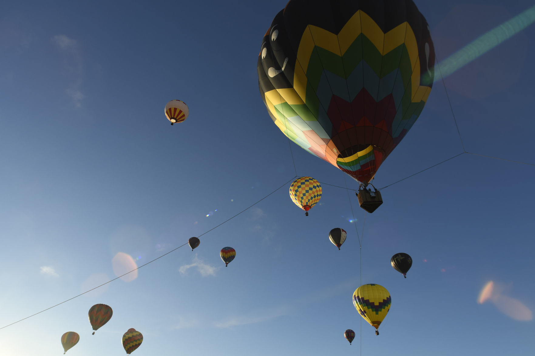 Balloons in flight